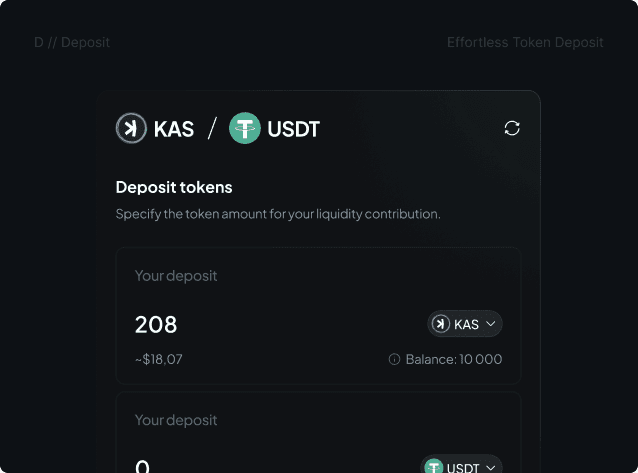 token deposit