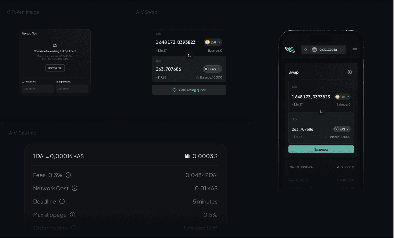 swap token dashboard