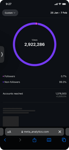 account overview on mobile