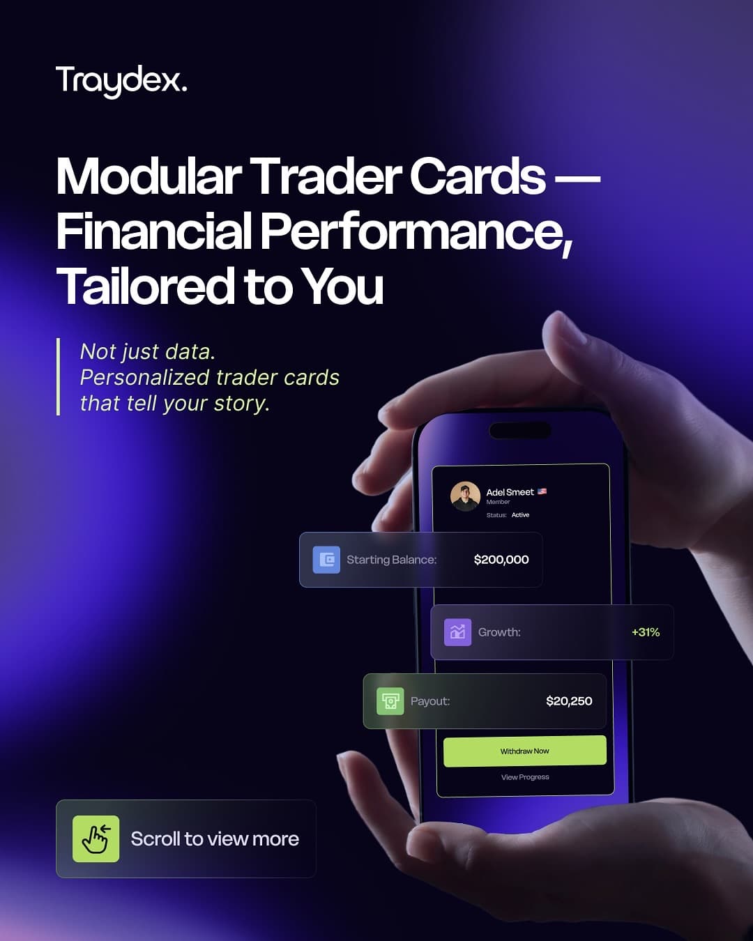 Traydex — Modular Trader Cards